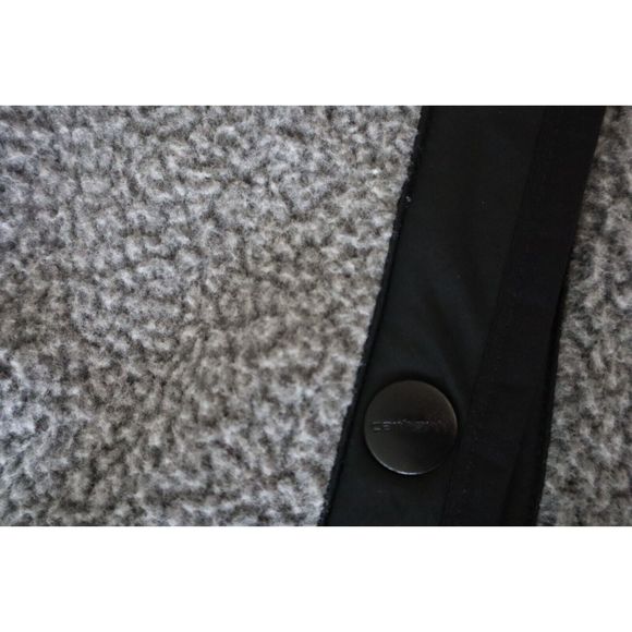 Carhartt OV4995 Women Sz M (8-10) Gray/Black Relaxed Fit Fleece Snap-Front Vest - Picture 8 of 13